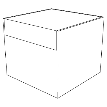 Omnibus Sectional I Illuminated Light End Cube (9045): 30 inches wide