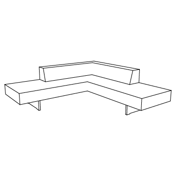 Omnibus Sectional I Corner with Two Seat Extension (9072-EL), Extended Depth: 90W with 27SD (inches)