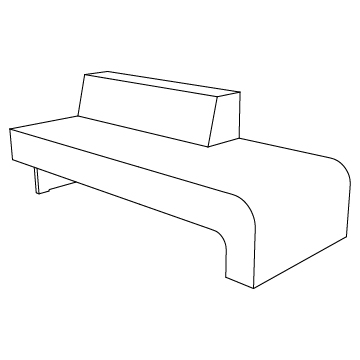 Omnibus Sectional I Chaise with Seat Extension and Waterfall (9074-WL&WR), Classic Depth: 78W x 32D with 21SD (inches)