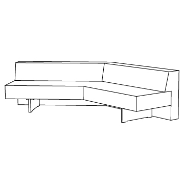 Omnibus Sectional I Tangent Sofa (9077), Extended Depth: 102.5W with 27SD (inches)