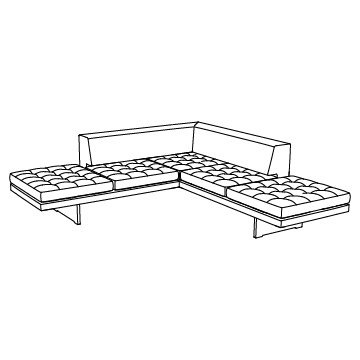 Omnibus Sectional II Corner with Two Seat Extension (9072-EL), Classic Depth: 90W with 21SD (inches)