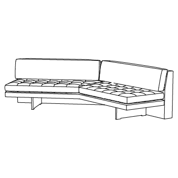 Omnibus Sectional III Tangent Sofa (9077), Extended Depth: 102.5W with 27SD (inches)