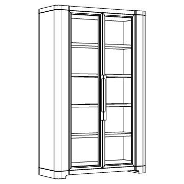 Dante Cabinet 51.5 wide x 82 high (inches)