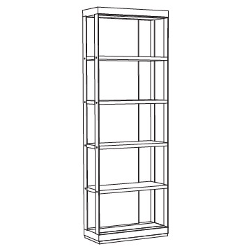 Avila Bookcase, 31.5 inches wide: 4 Shelves