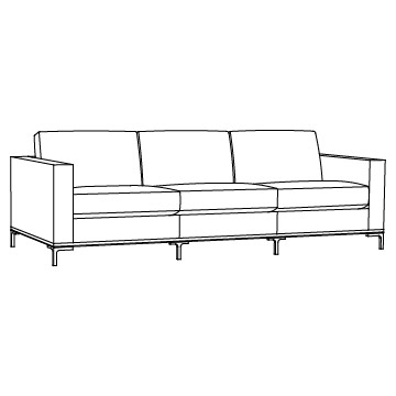 Guild Sofa, 96 inches wide