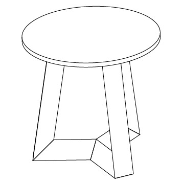 Dolo Side Table, Round: 23.5 inch diameter