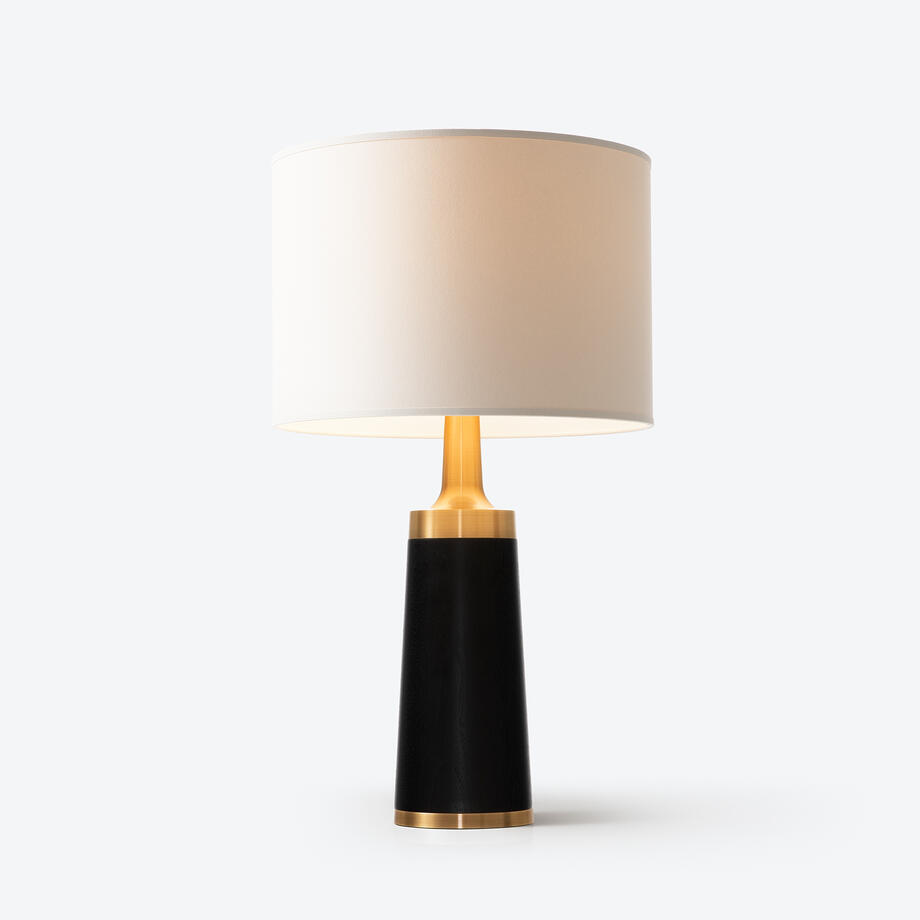 Summit Table Lamp Golden Bronze Patina with Aquarelle Shade