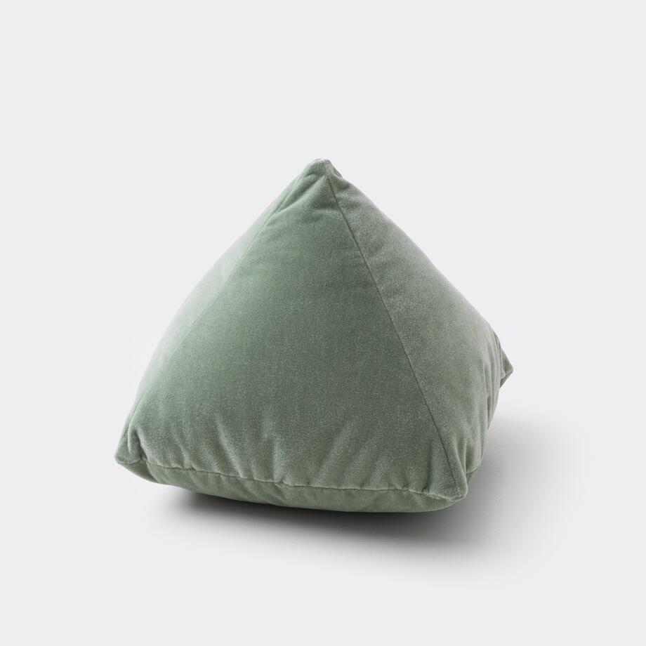 Pyramid Pillow, 14 in, Cloud Nine: Mint