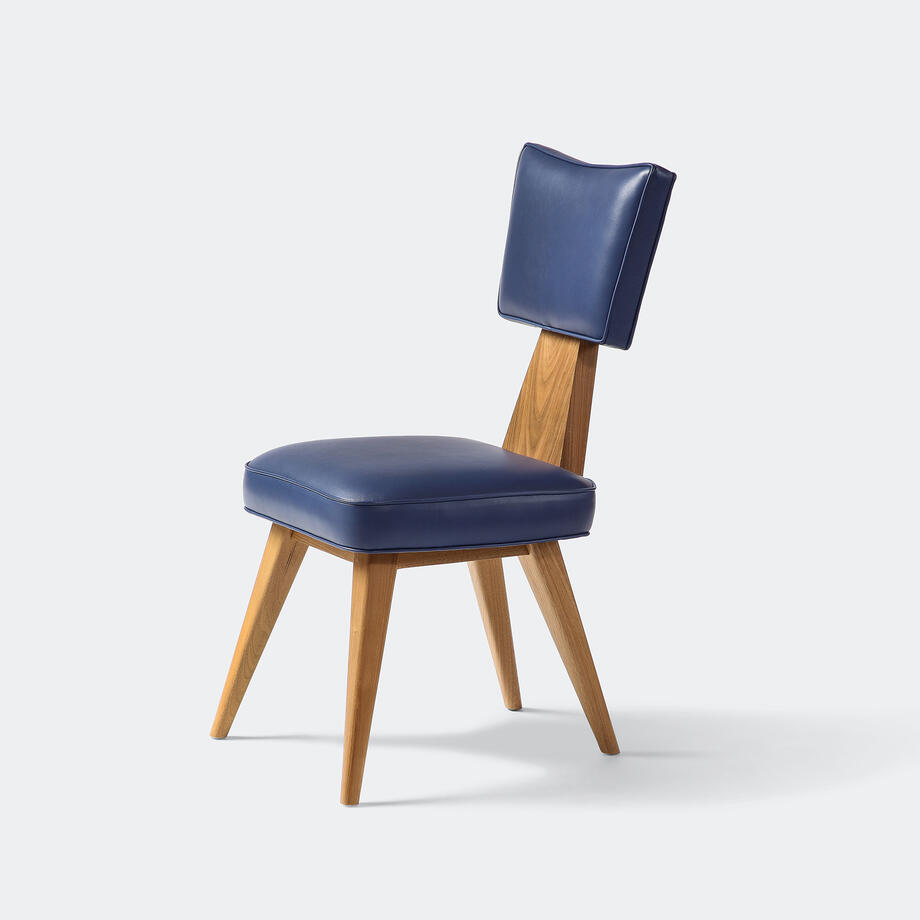 First Side Chair, Modern, Walnut Sand, 9376/15 Romeo: Prussian