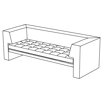 Omnibus Sectional II Two Arm Sofa (9076-AA), Extended Depth: 84W x 38D with 27SD (inches)