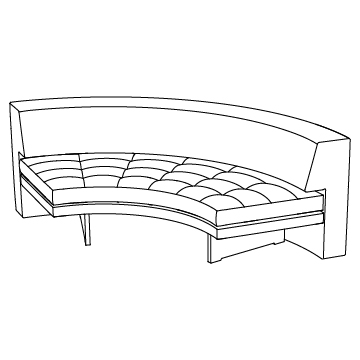 Omnibus Sectional II Quarter Circle Sofa (9078-60), Classic Depth: 60W with 21SD (inches)