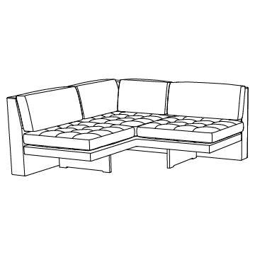 Omnibus Sectional III Corner Sofa (9071-60), Extended Depth: 60W with 27SD (inches)