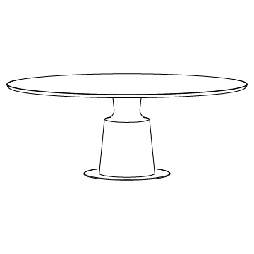 Peso Dining Table 45 inch diameter: Lacquer Base