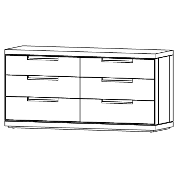 Fortis Drawer Cabinet 66 inches wide