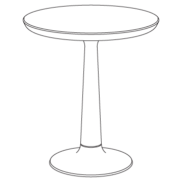 Martini Side Table 19 inch diameter: Cast Bronze Base with Standard Stone Top