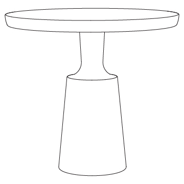 Peso Side Table 28 inch diameter: Lacquer Finish