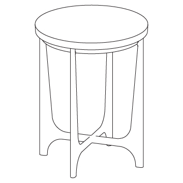 Portia Side Table 18 inch diameter: Cast Bronze Base