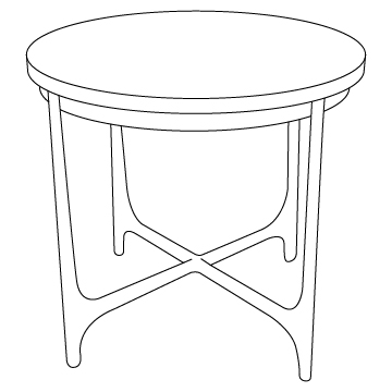 Portia Side Table 28 inch diameter: Cast Bronze Base