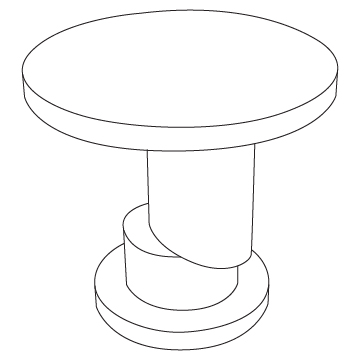 Shifty Side Table 27 inch diameter: Walnut, Oak or Ash