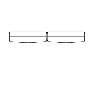 Playa Sectional, 68 inches wide: Double Armless End Unit