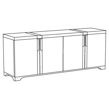 Antidote Cabinet, 82.25 inches wide: 4 Doors