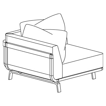 Tortuga Sectional, Left or Right Arm Facing Unit