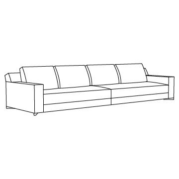 Waterloo Sofa, 134 inches wide