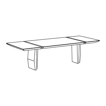 Deja Vu Dining Table, 108 inches wide