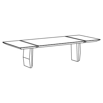 Deja Vu Dining Table, 120 inches wide