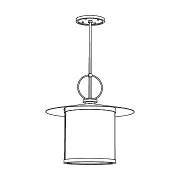 Cerchio Hanging Lamp, 21.5 inch diameter