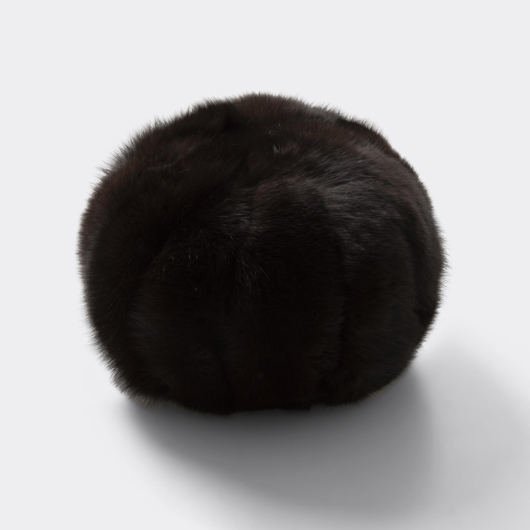 Fox Strip Ball Pillow, Bark, 17 in diameter