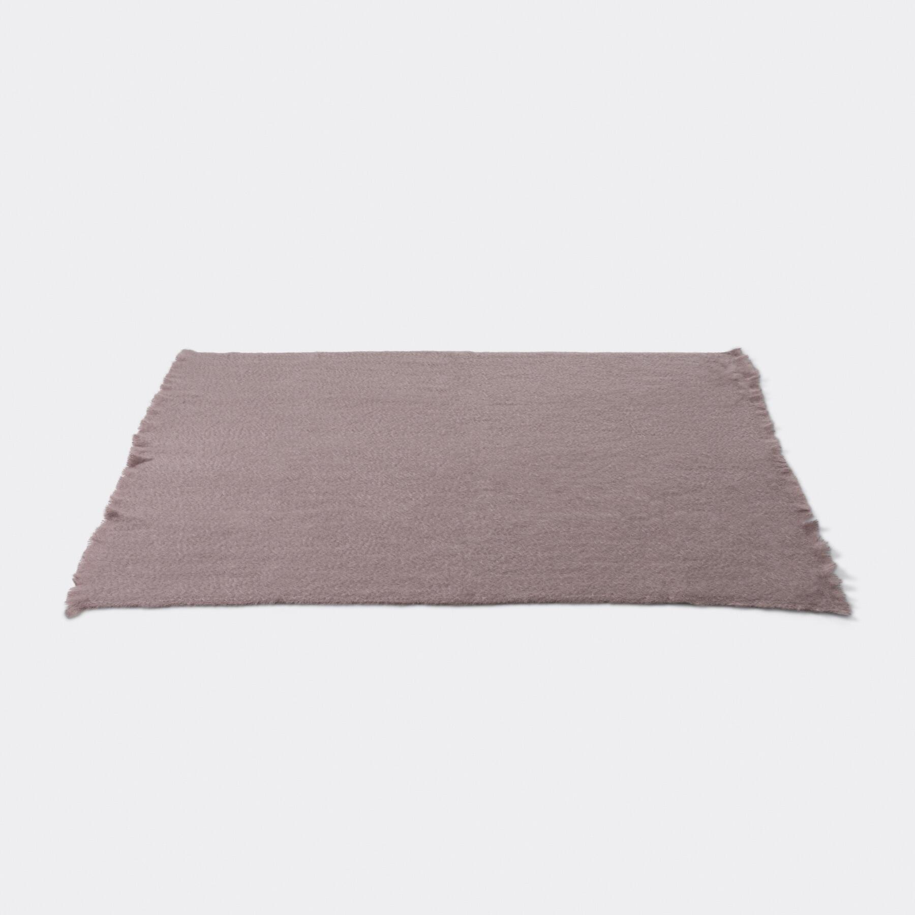Mohair and Wool Throw, Rose
