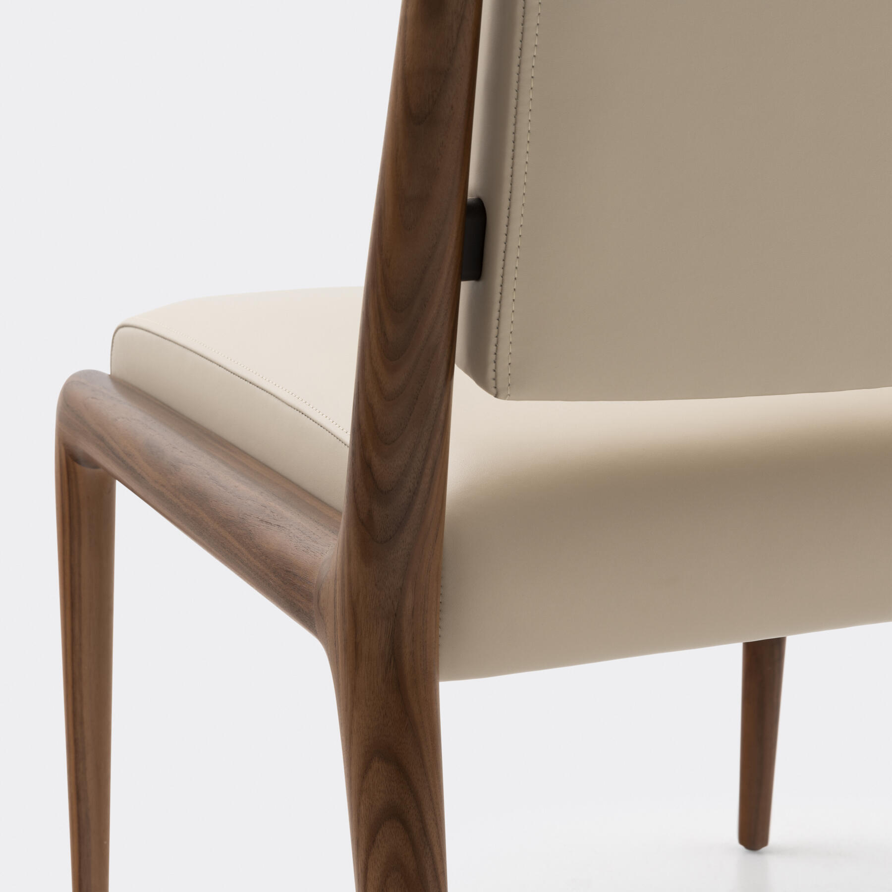 Cote Dining Side Chair, Walnut Natural Medium, Medium Bronze, Milano Bisque