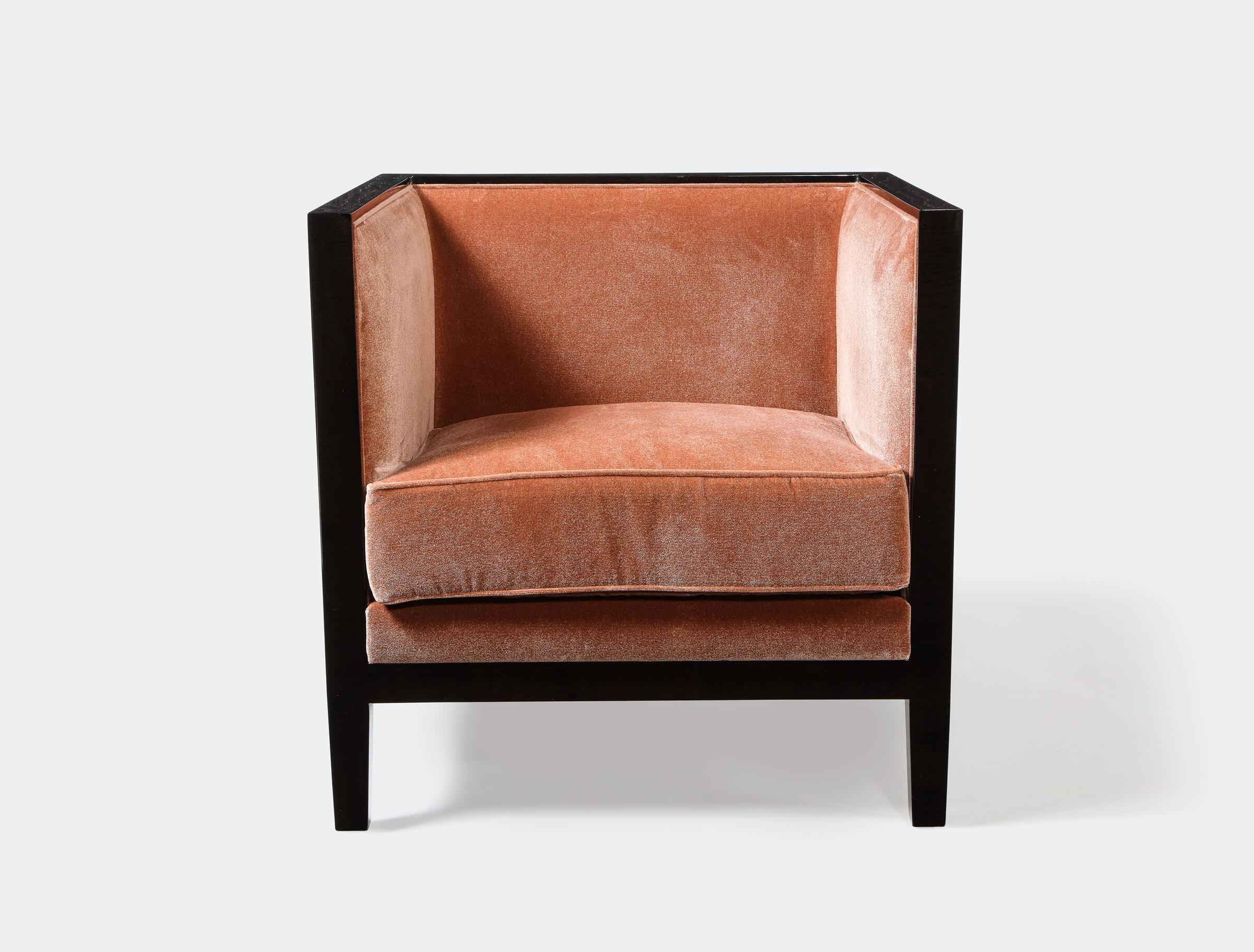 Fauteuil Cube, Sycamore Brown, Cloud Nine: Rose