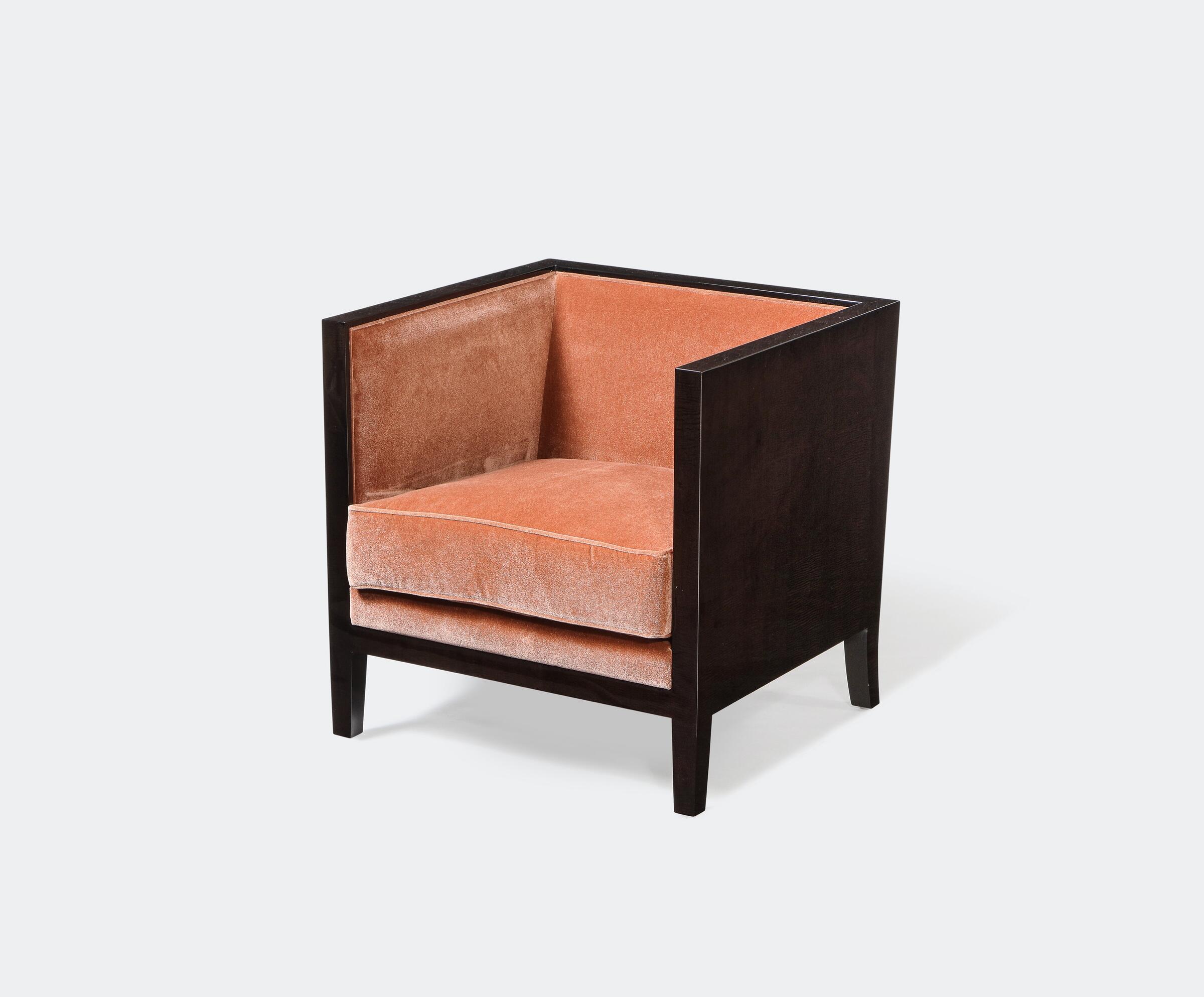 Fauteuil Cube, Sycamore Brown, Cloud Nine: Rose
