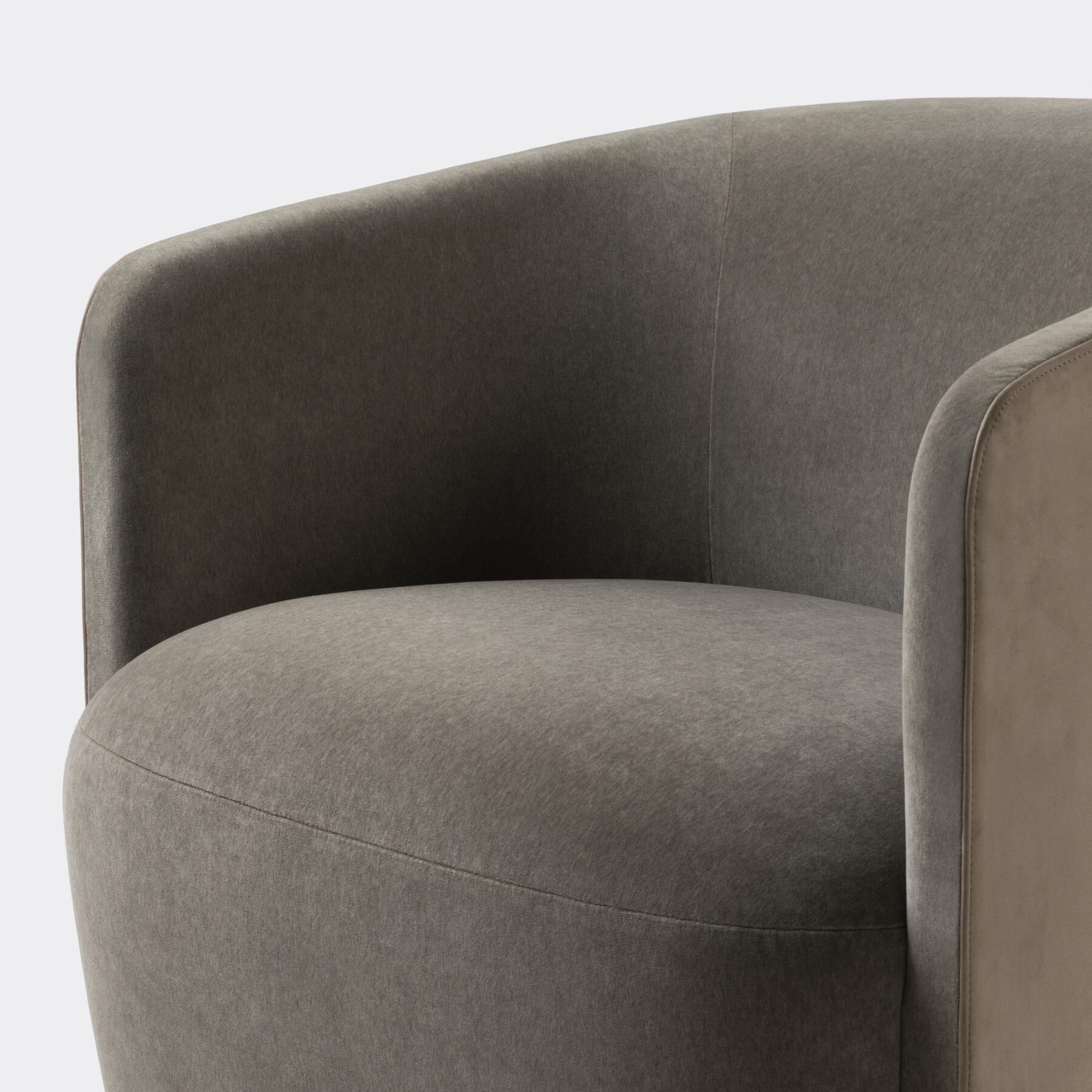 Volta Lounge Chair, Nordic: Terra, Sheepish: Porcini