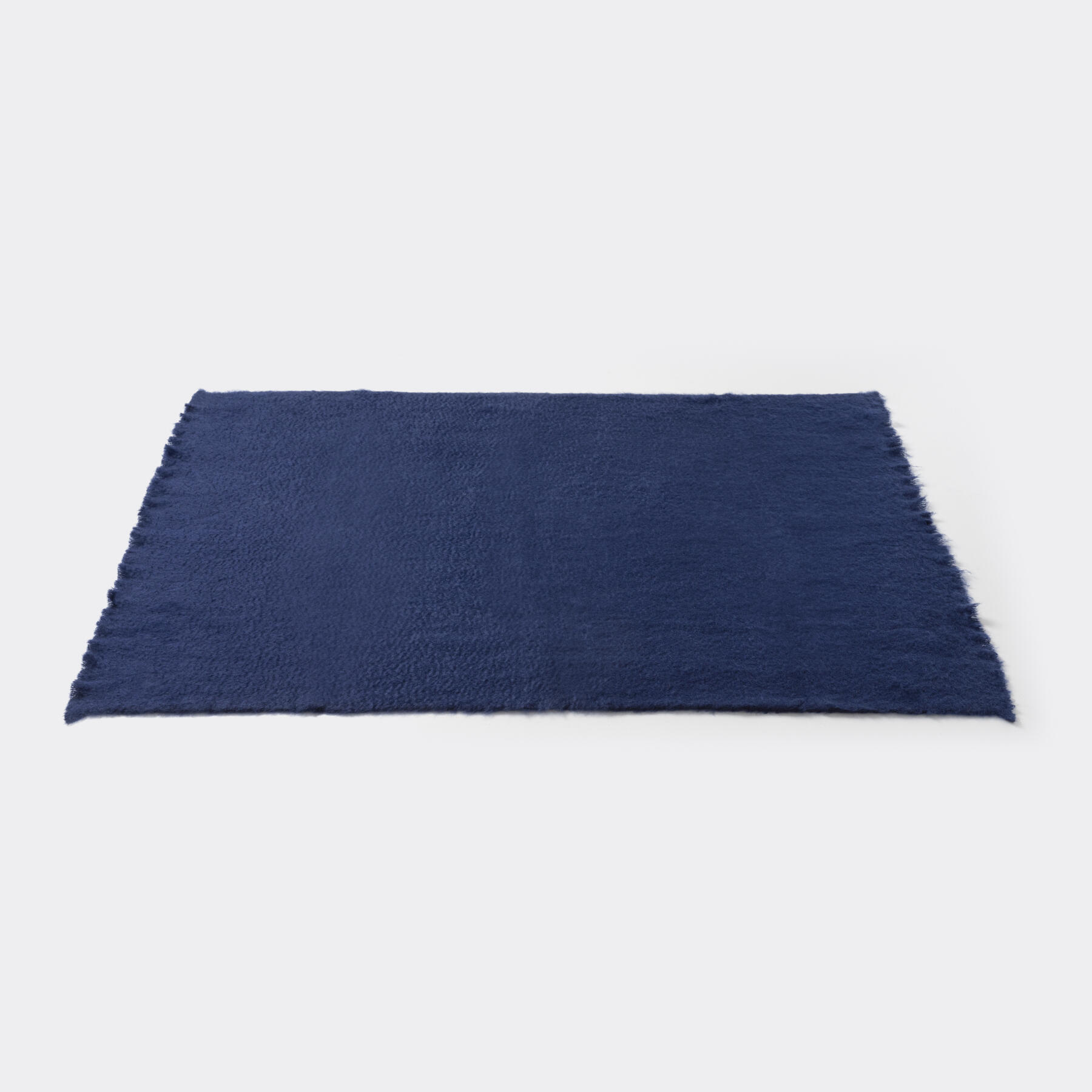 Mohair and Wool Throw, Navy