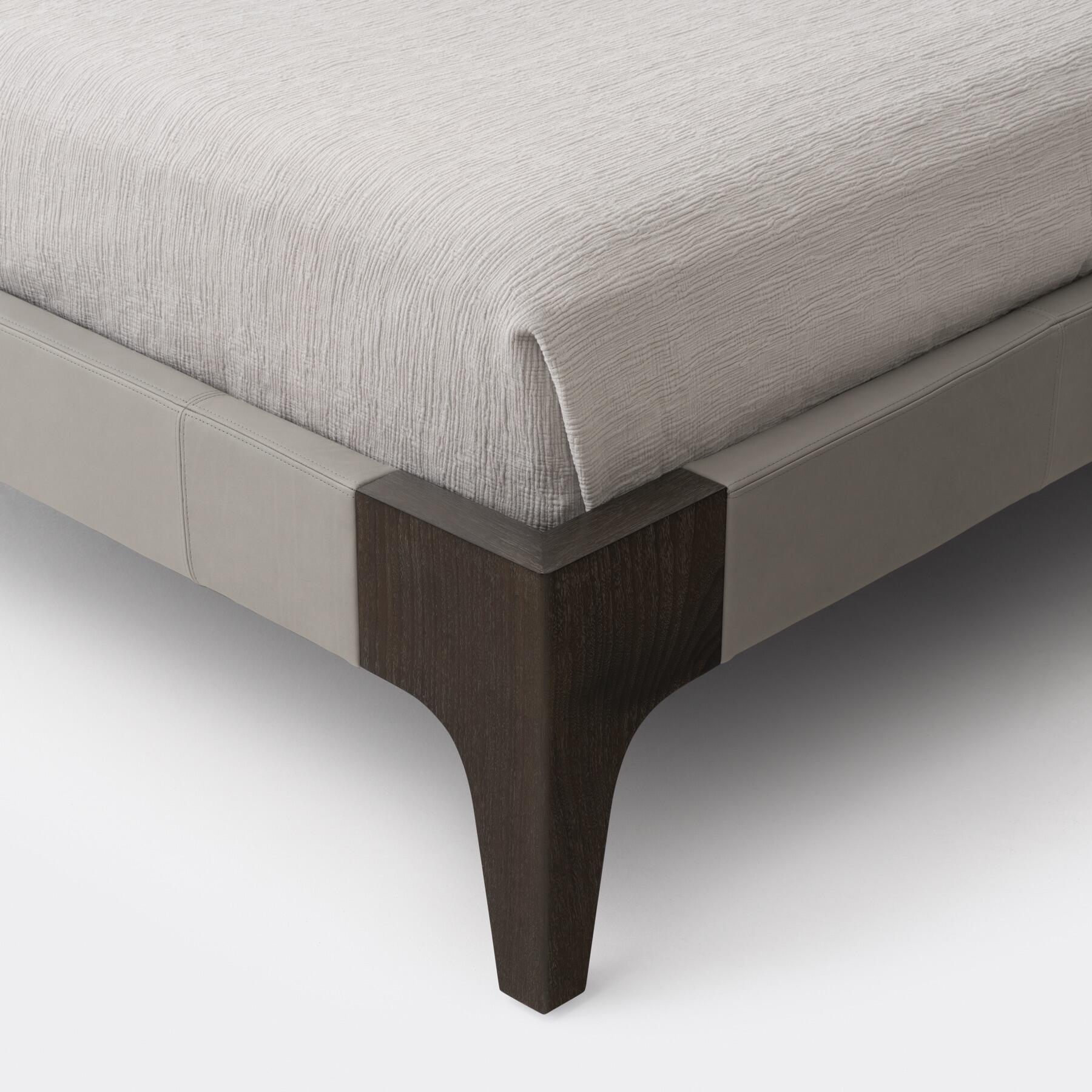 Archway Bed, Walnut Puma, Florence: Perfect Grey