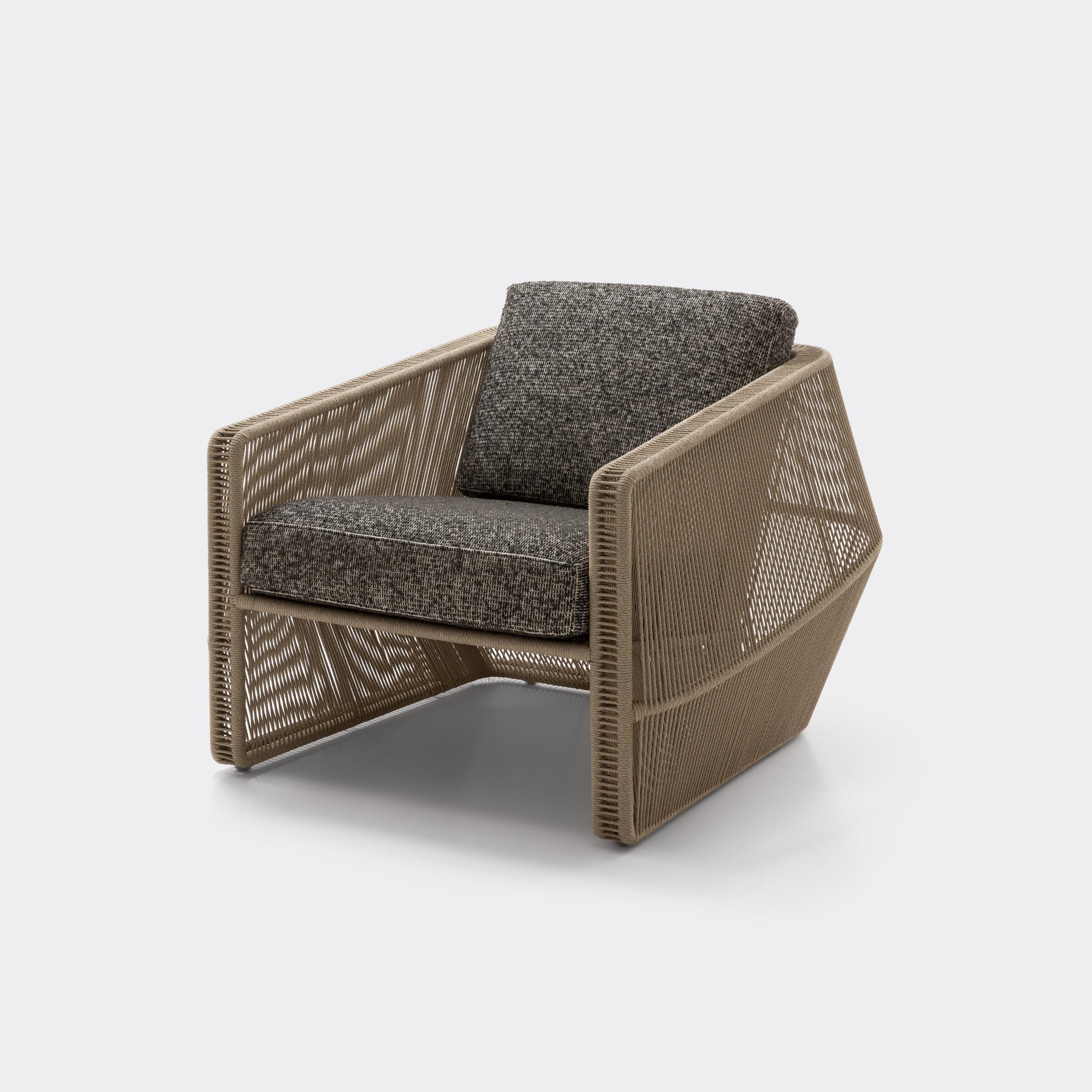 Scarab Lounge Chair, Fawn, Santorini: Ebony and Ivory