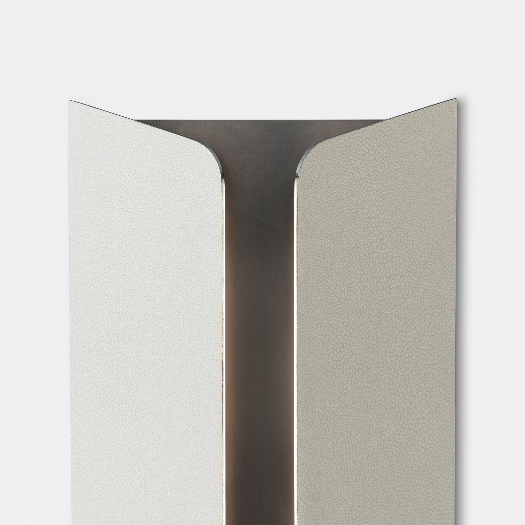 Cove Sconce, South Cape Stingray Leather and Dark Bronze Int.