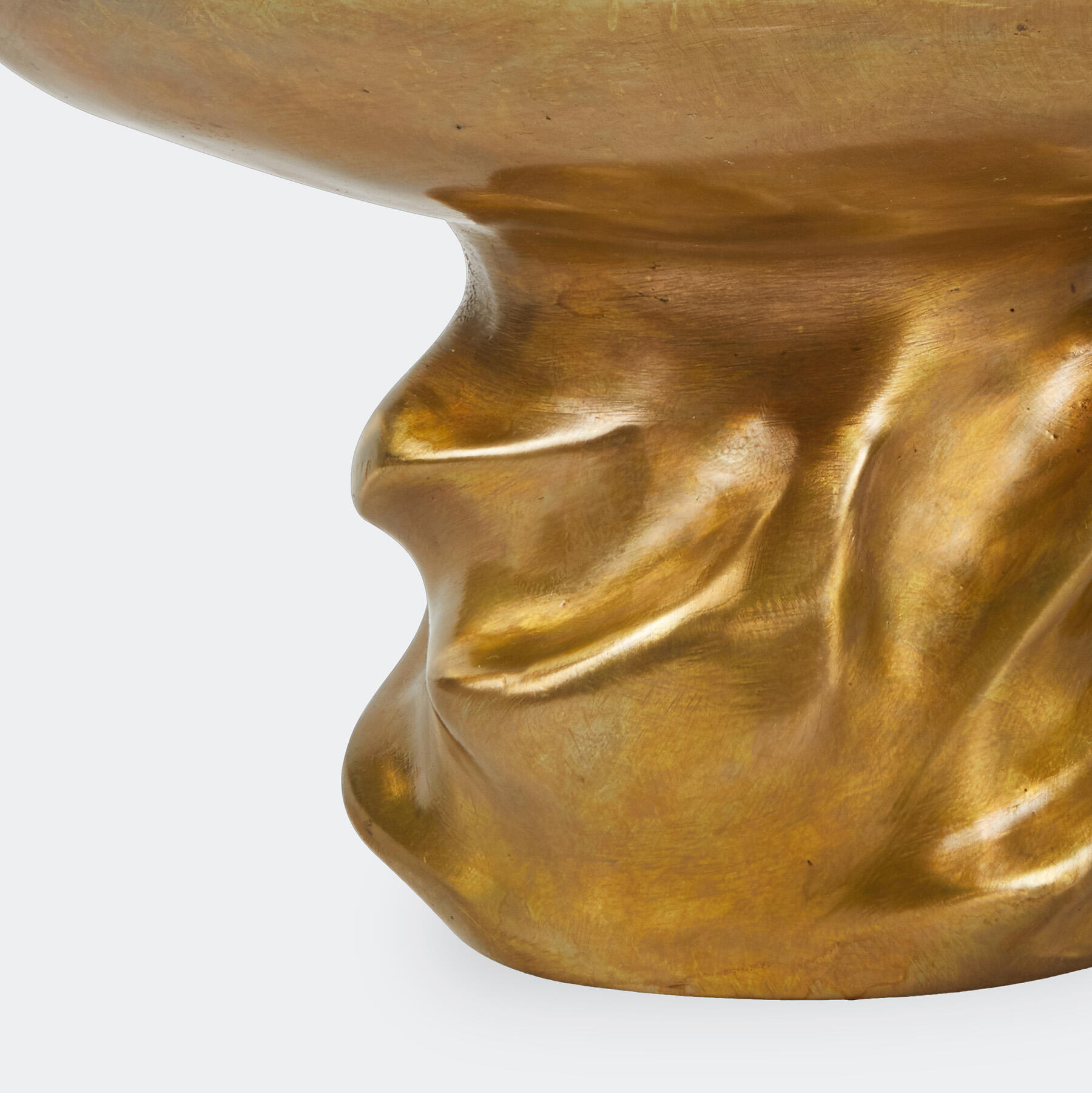 Calla Footed Bowl, Golden Bronze