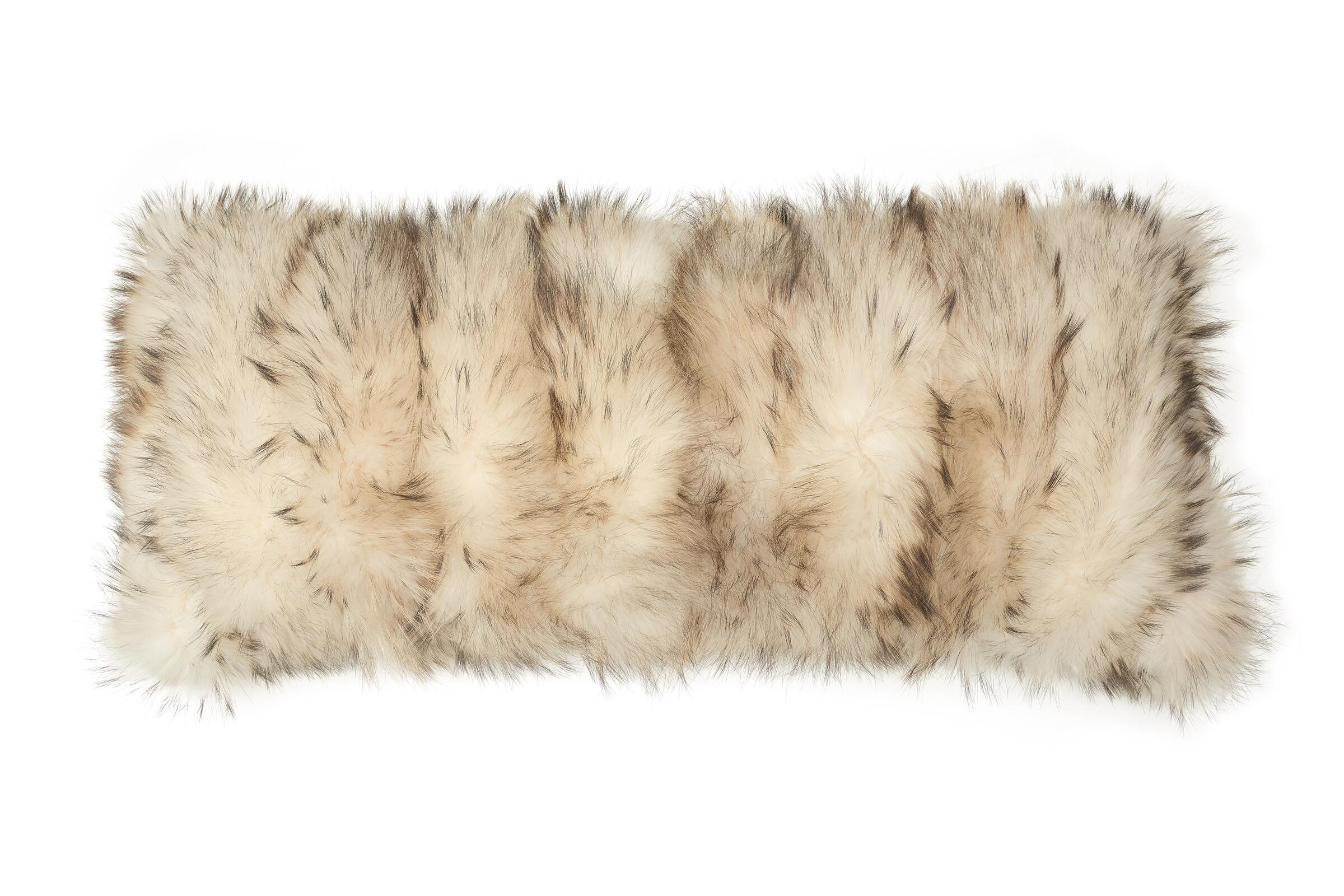 Raccoon Strip Pillow in Natural