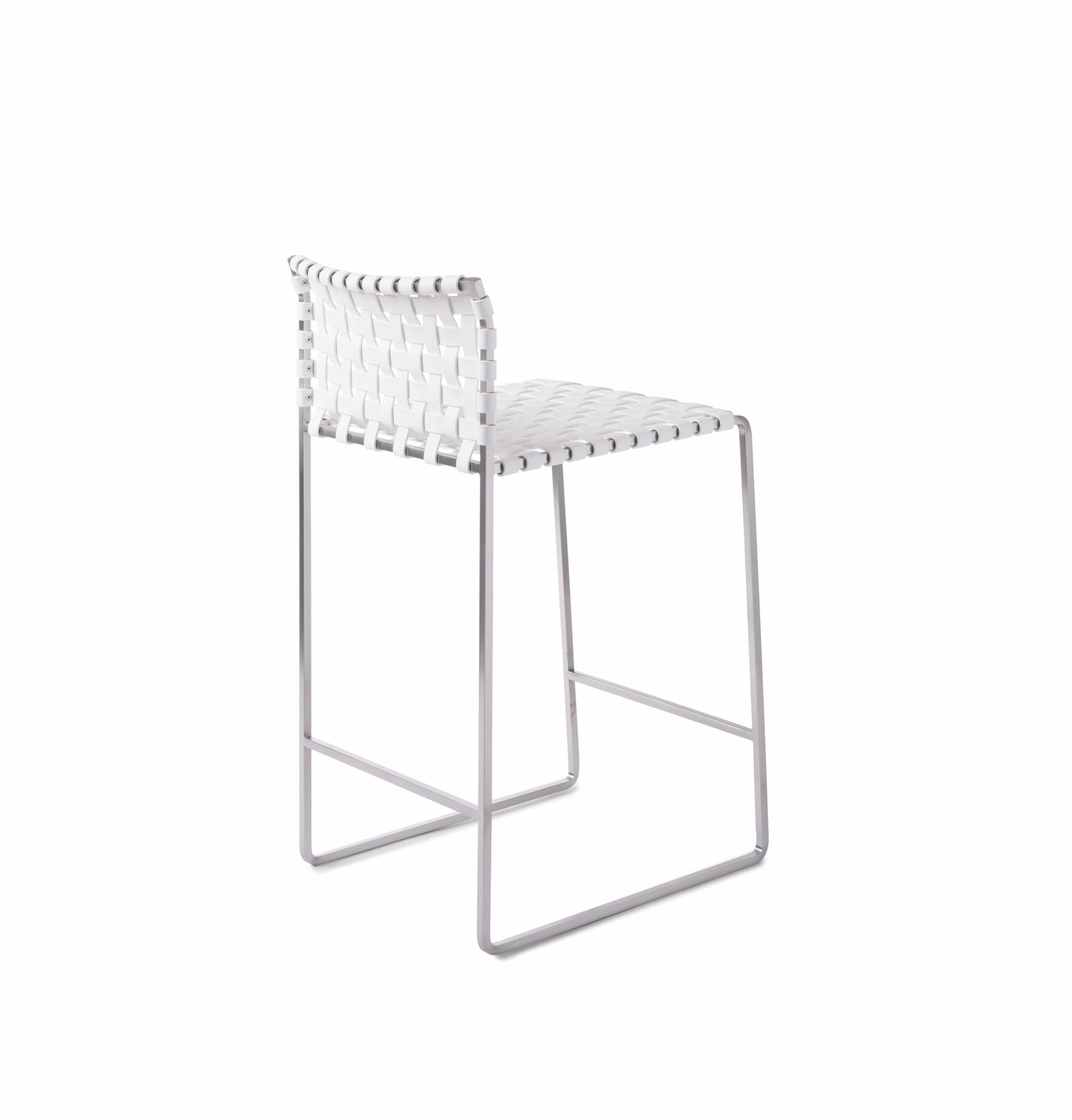 Outdoor Low Woven Back Counter Stool