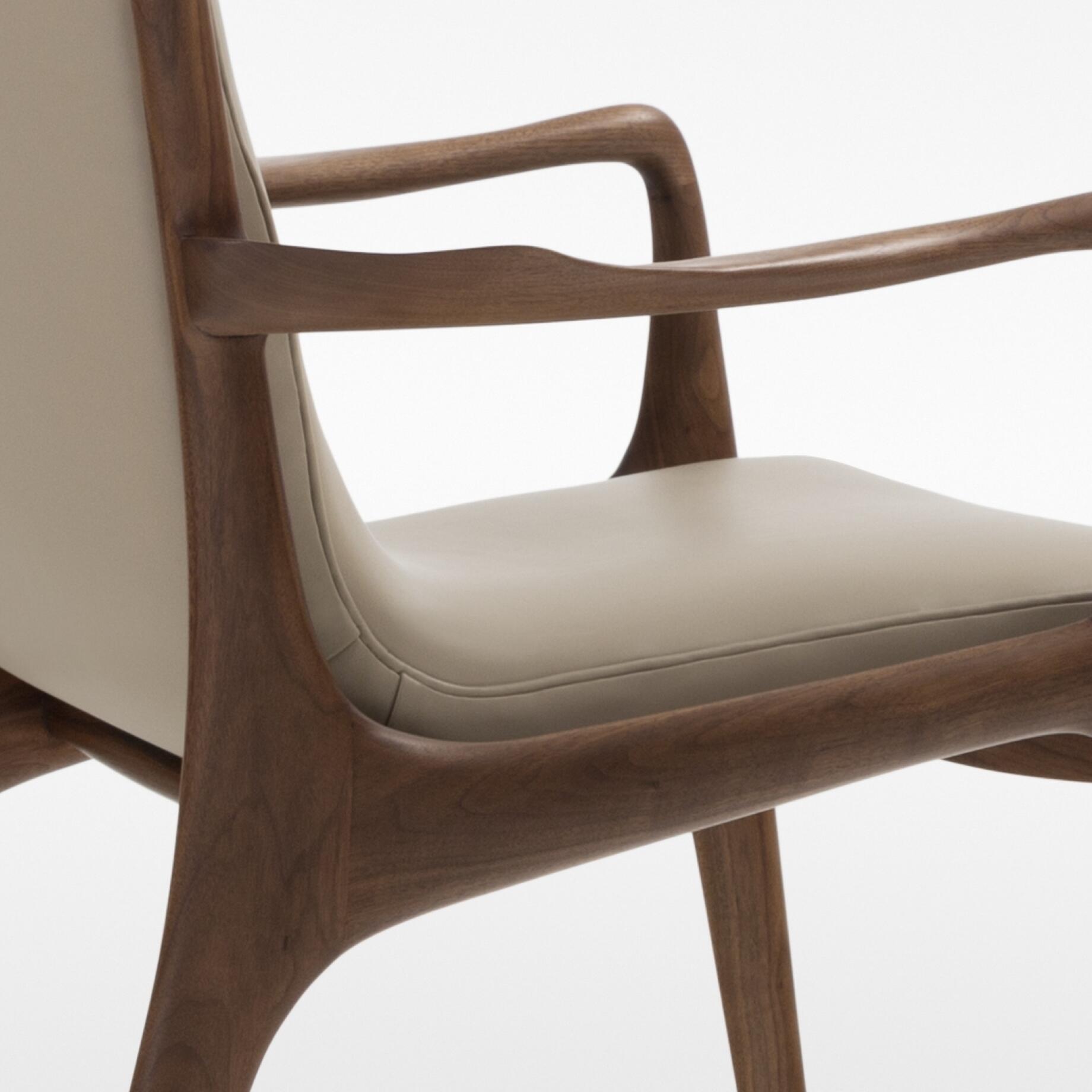 Sculpted Sling Dining Arm Chair