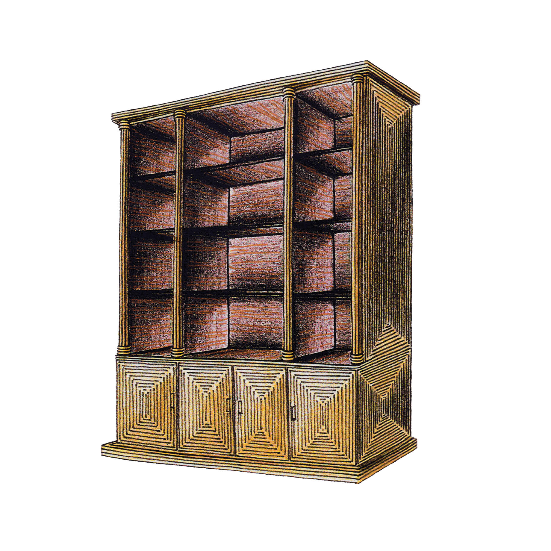 Afritaco Bookcase Cabinet