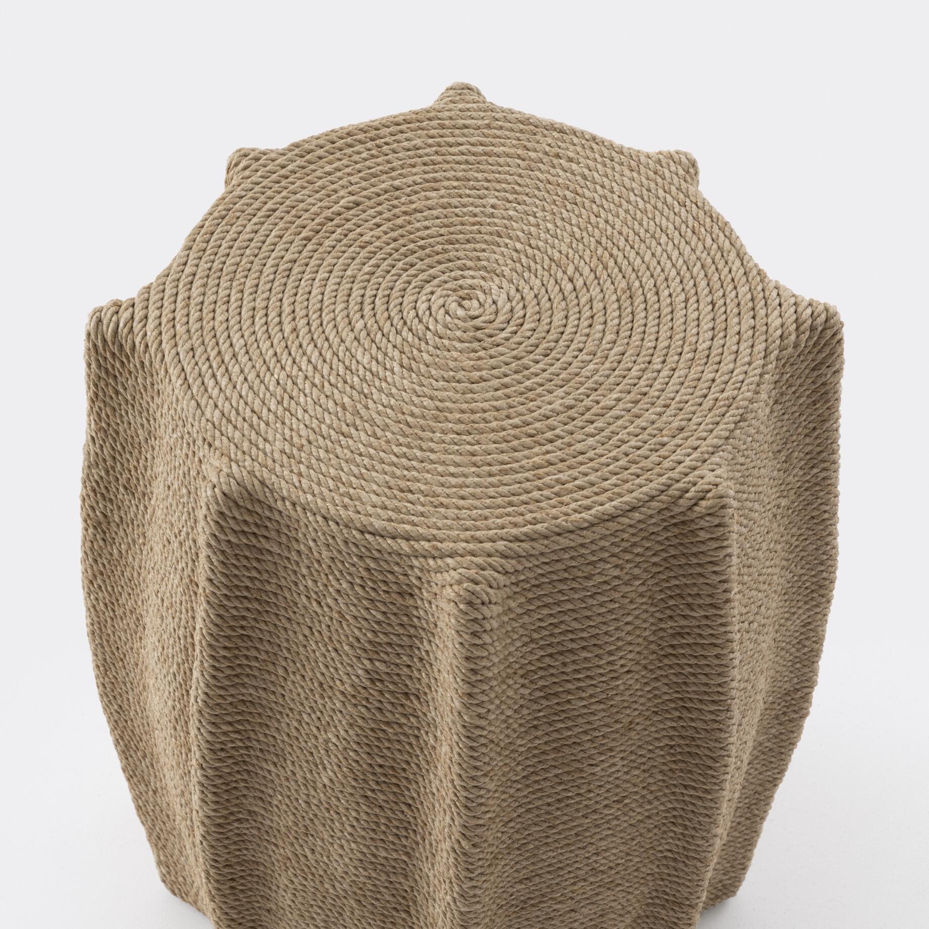 Mionde Side Table, Natural Hemp