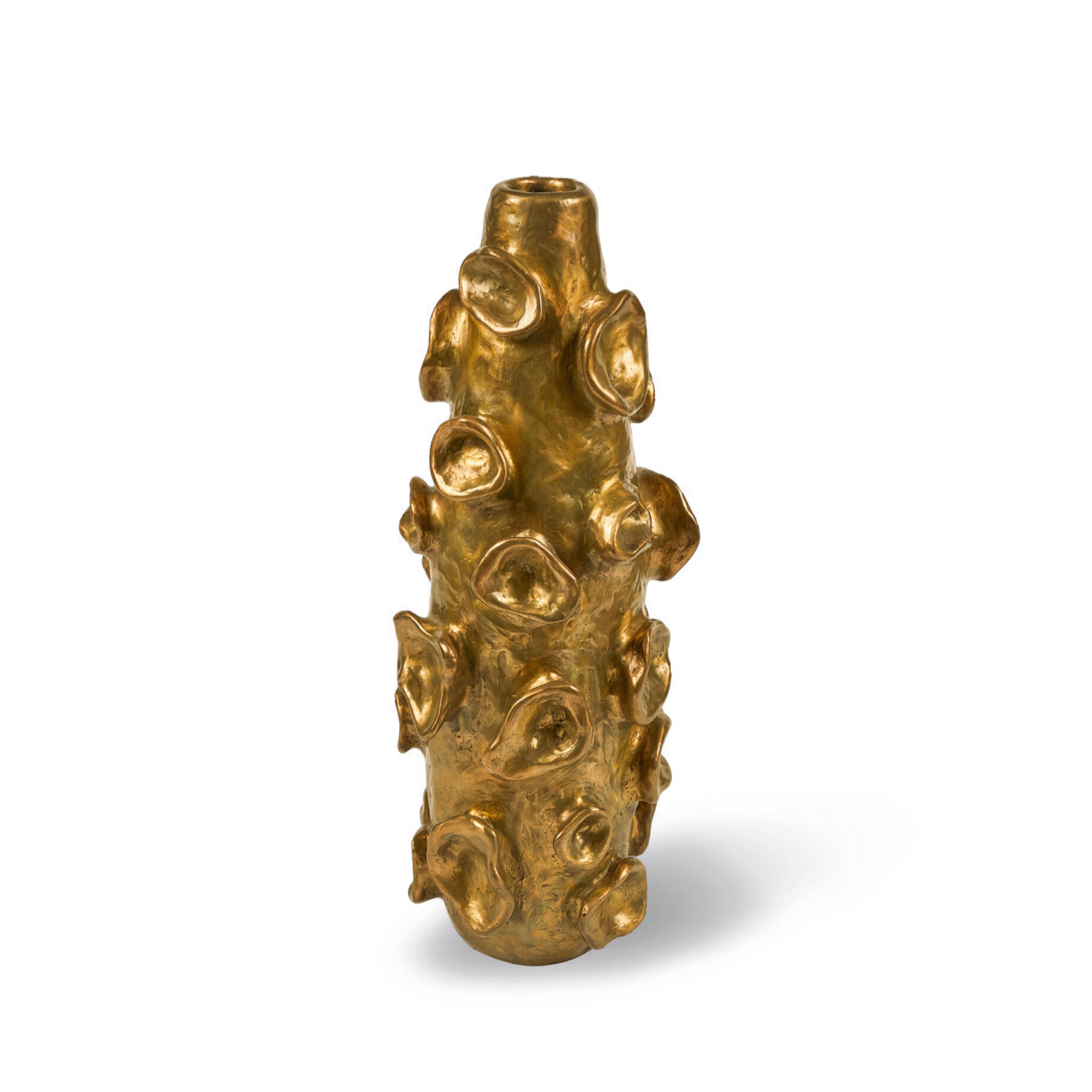 Chrysantha Vase, Golden Bronze