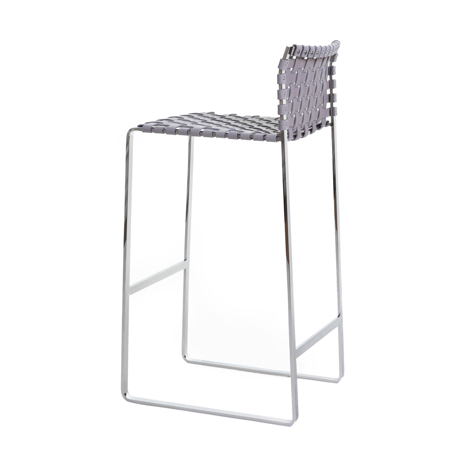 Low Woven Back Bar Stool