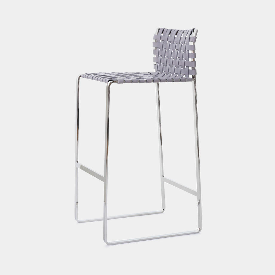 Low Woven Back Bar Stool