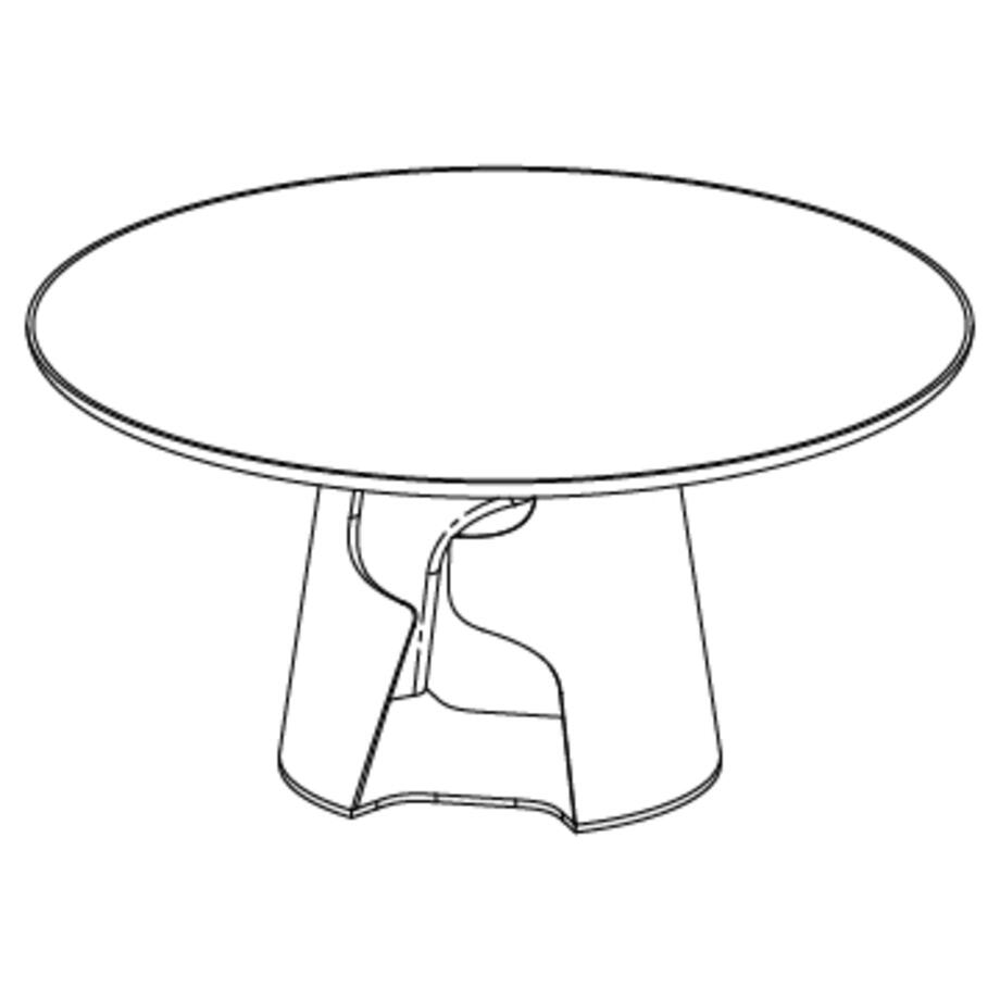 Cava Dining Table 60 inch diameter: Walnut, Oak or Ash